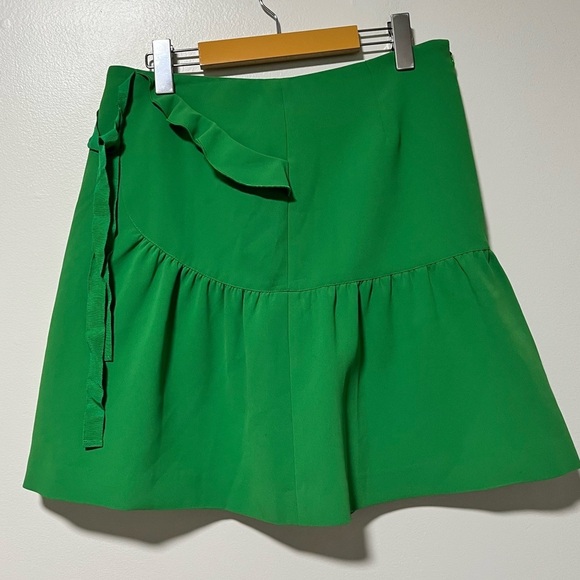 Sandra Angelozzi Women’s Green Ruffle Detail Wrap Skirt Size 38 - Picture 7 of 9